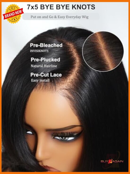 12 Inch Short Layered Bob Drawstring Wig Human Hair Side Swept Bangs Glueless main image 5